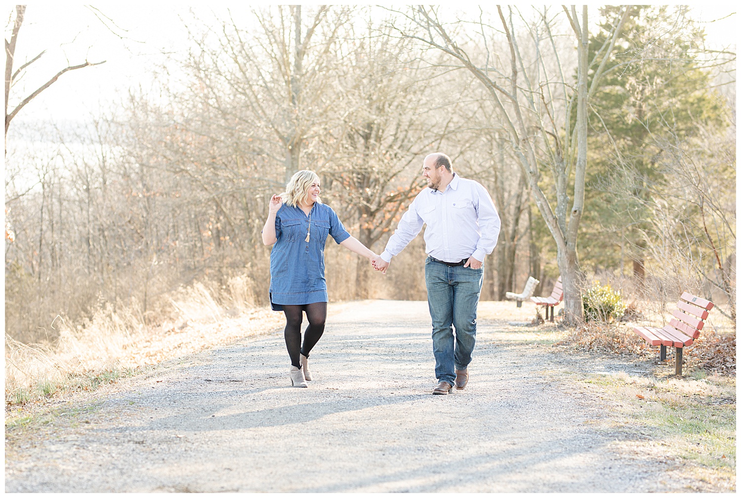 bee tree park engagement session