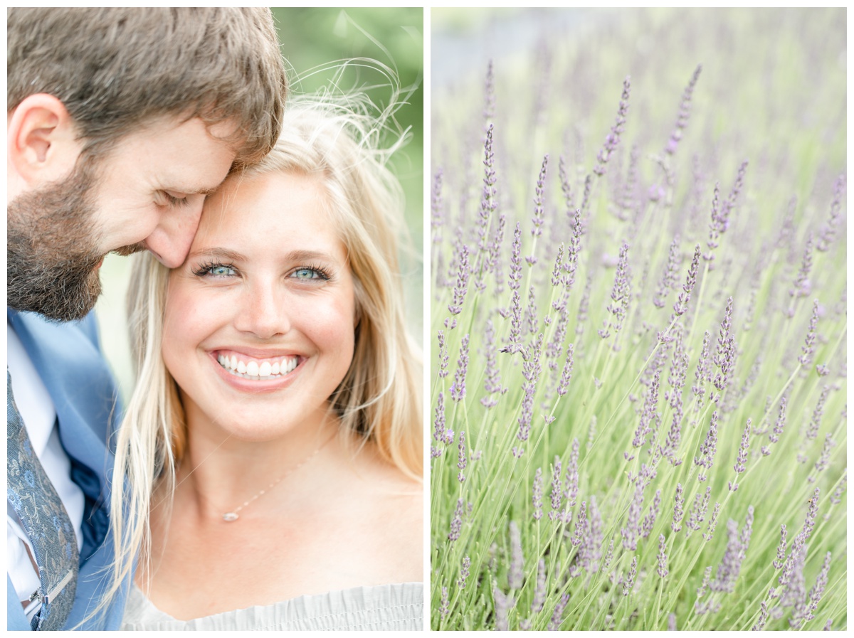 engagement session at Missouri lavender field