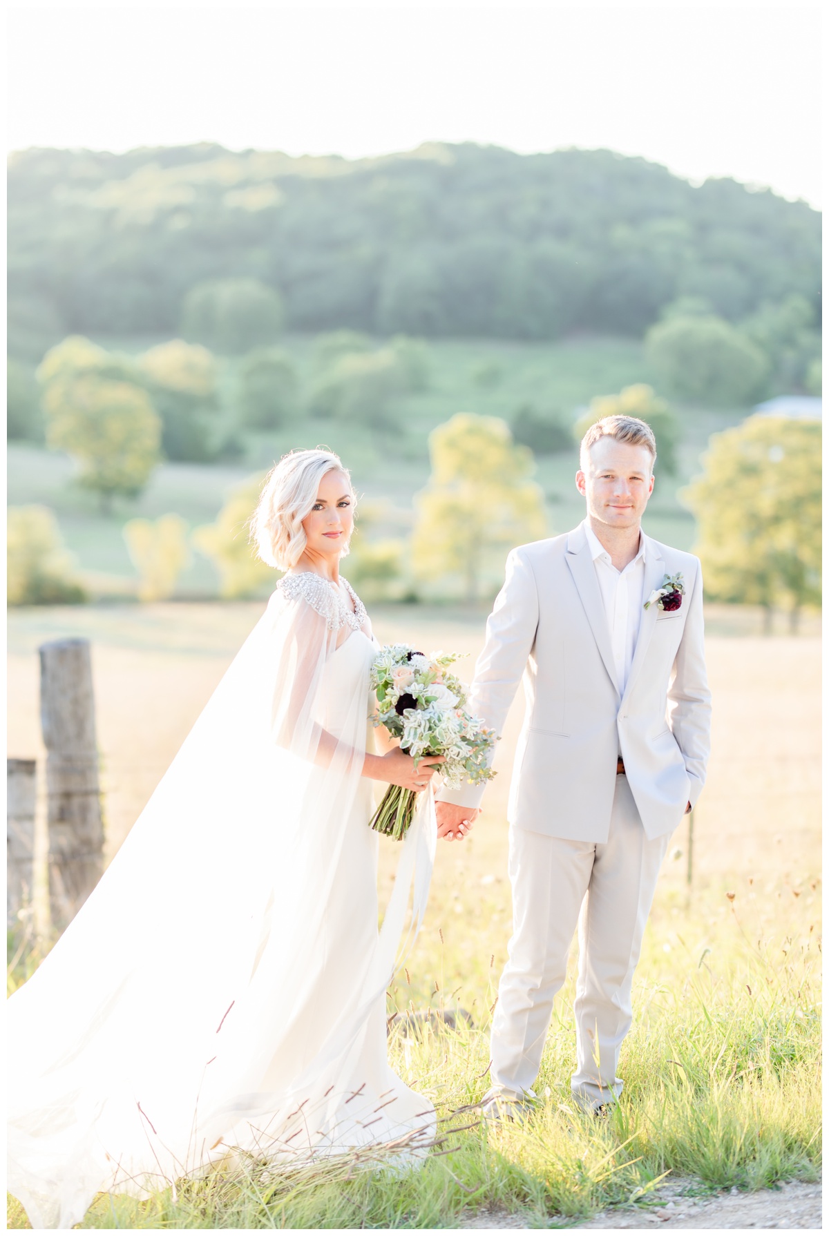Bride and groom at Little Piney Lodge