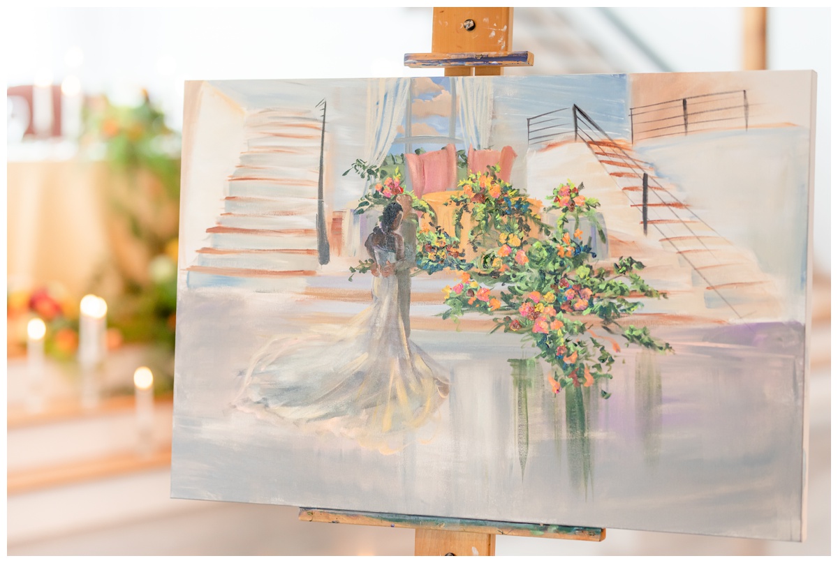 live wedding painter at Emerson Fields