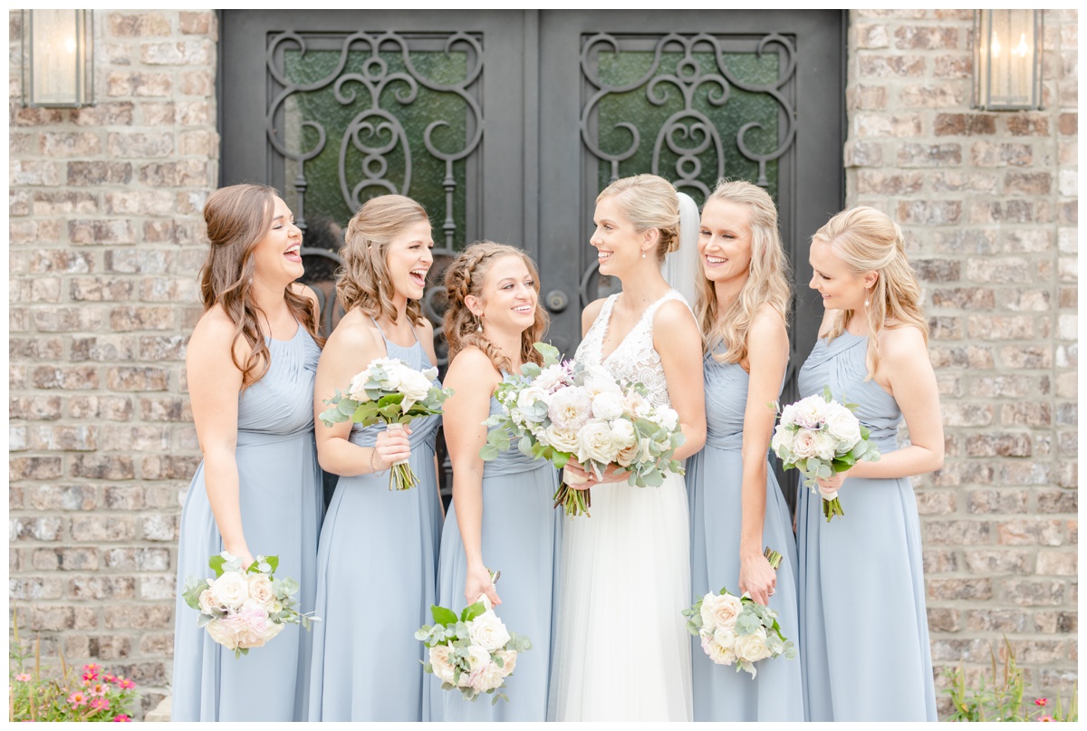 Bridesmaids with Bride at Sunflower Hill Farm