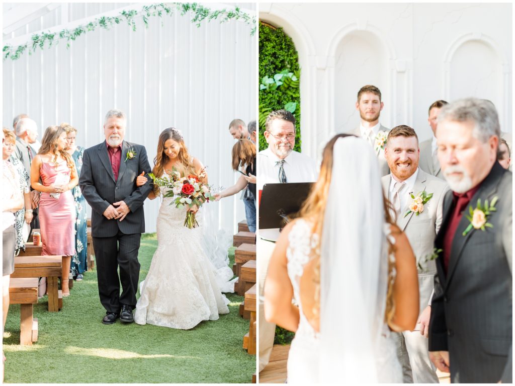 The wedding ceremony at Loveland Estates