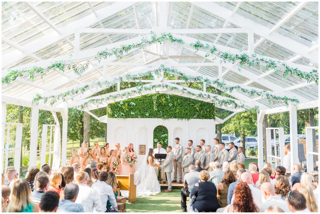 The wedding ceremony at Loveland Estates