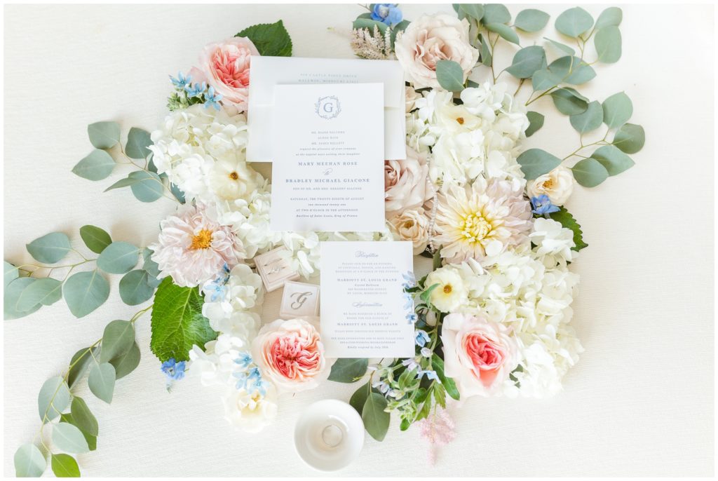 Invitation suite on florals 