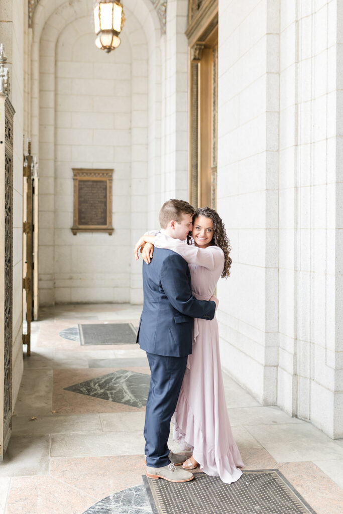Best Place for Engaged Shoot St. Louis, The St. Louis Library Couple Photo