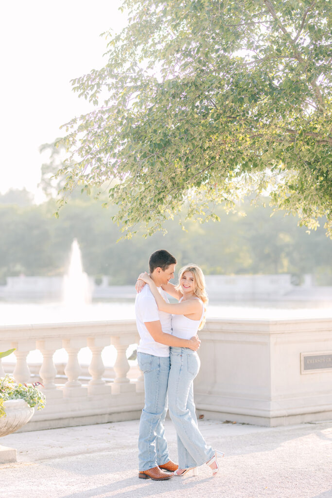 Best Engagement Shoot location in St. Louis, The Grand Basin 